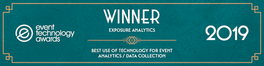 Exposure Analytics - Winner of Event technology awards 2019 'Best use of Technology for Event Analytics / Data collection'